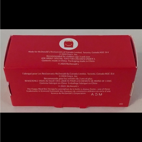 McDonalds Canada X Crocs Happy Meal Toy Brand New in Box w/ Happy Meal Box A5M - Picture 6 of 11